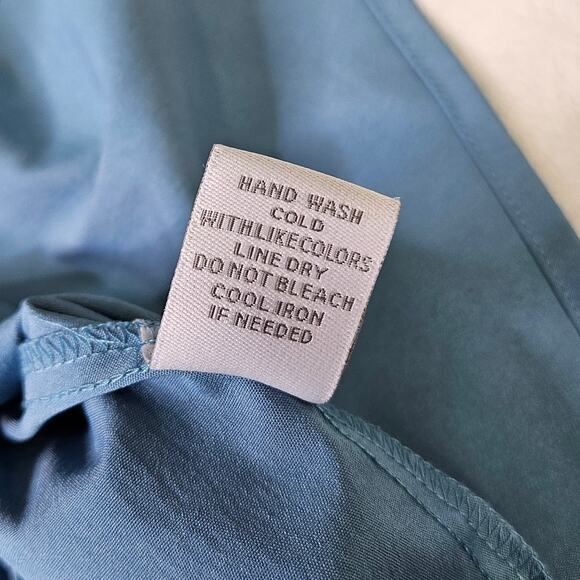 🦃 Dressbarn Plus Size Blue Career Wear Button Up Blouse Top Size 14/16 Capsule - Picture 7 of 9